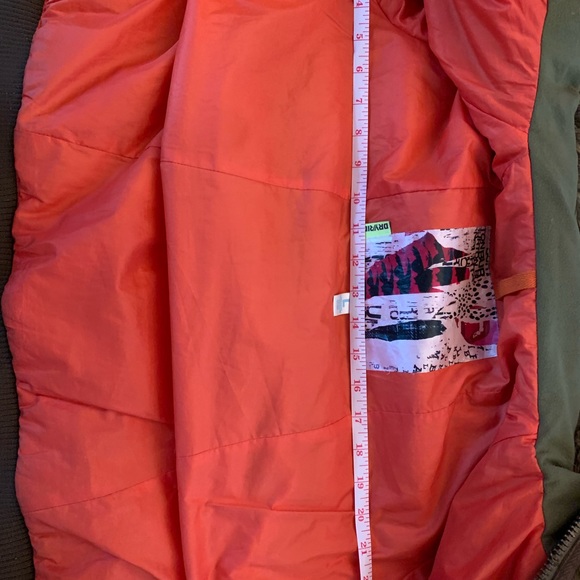 SOLD LAMB X Burton snowboarding/ski jacket in Olive and Orange - Picture 5 of 6